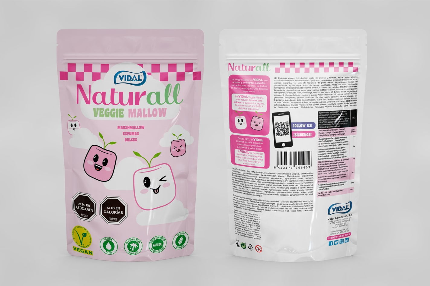 Rediseño packaging doypack «Veggie Mallow»