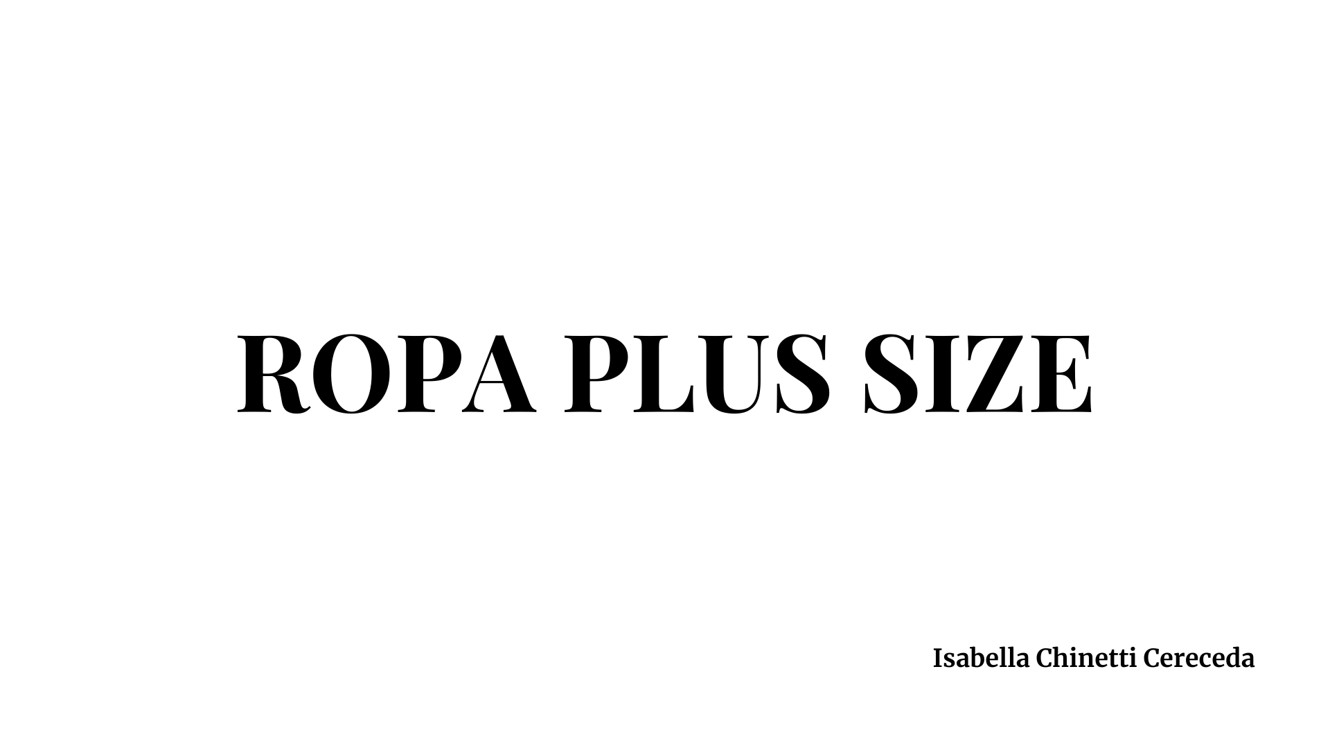 Ropa plus size