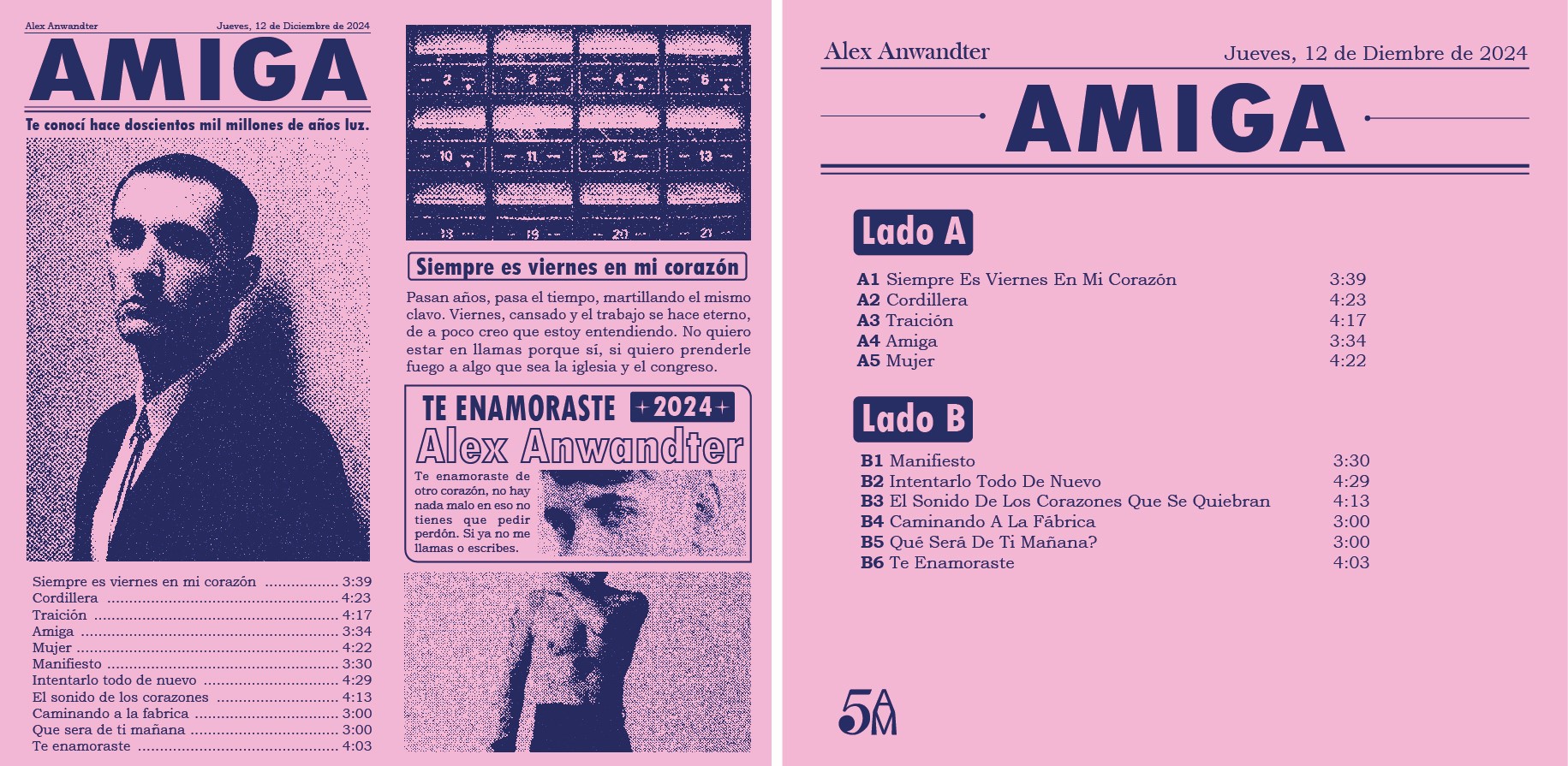 Relanzamiento «Amiga», Alex Anwandter