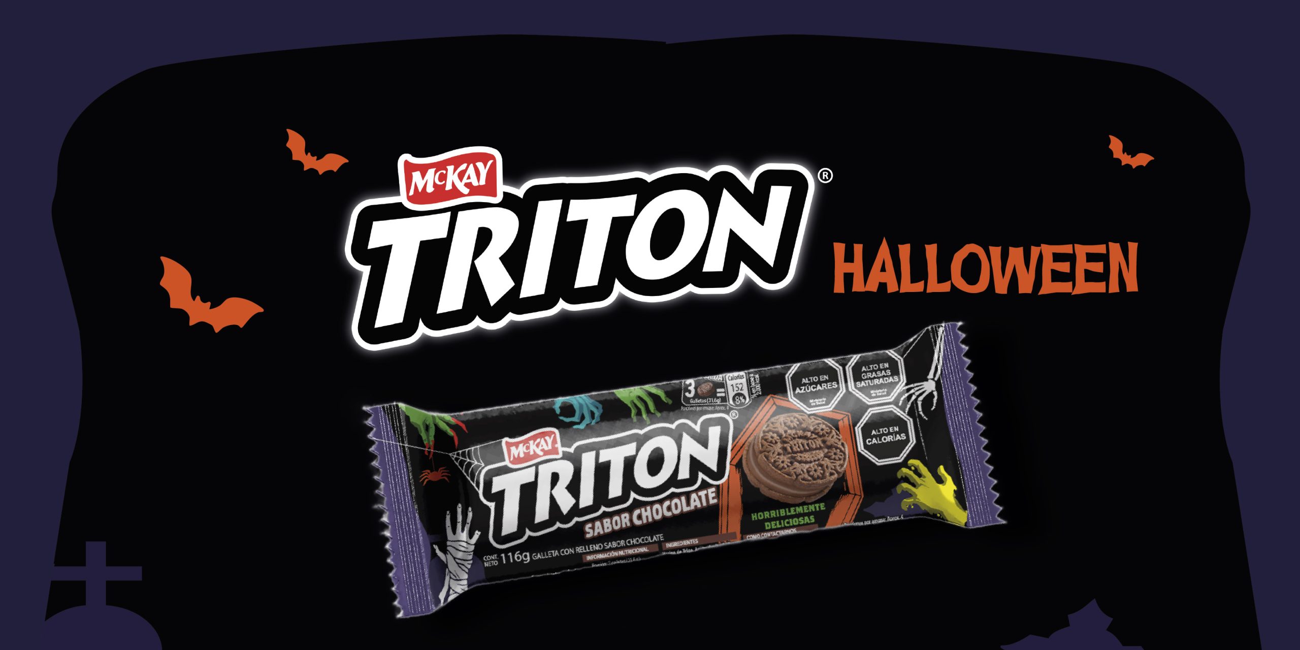 Diseño de Packaging para Galletas Tritón Temporada Halloween