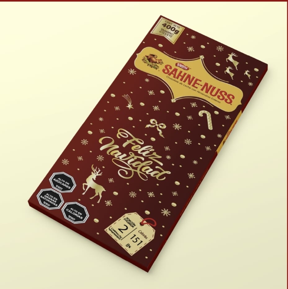 Diseño chocolate navideño Sahne-Nuss