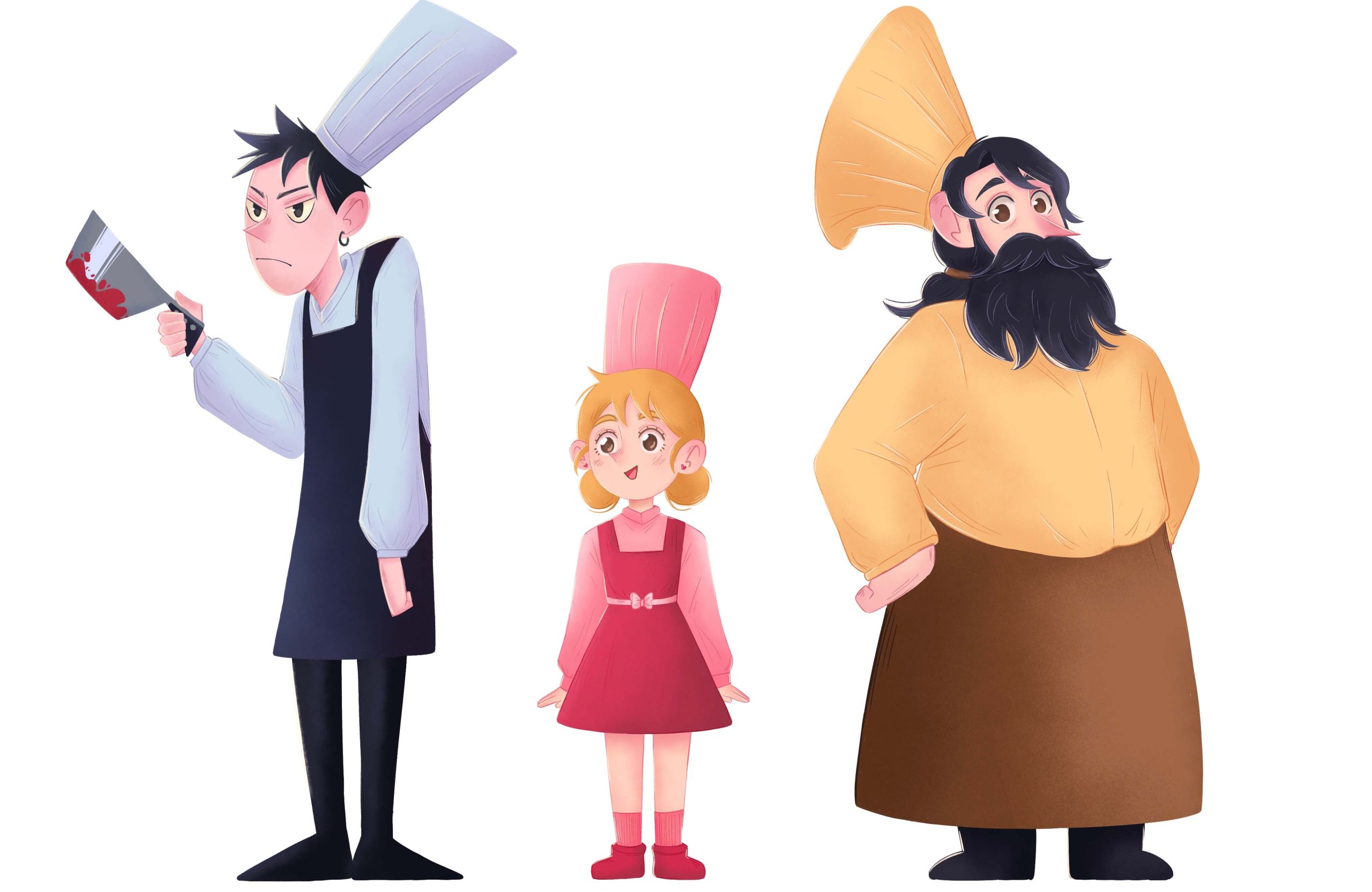 Diseño de personajes: Chefs