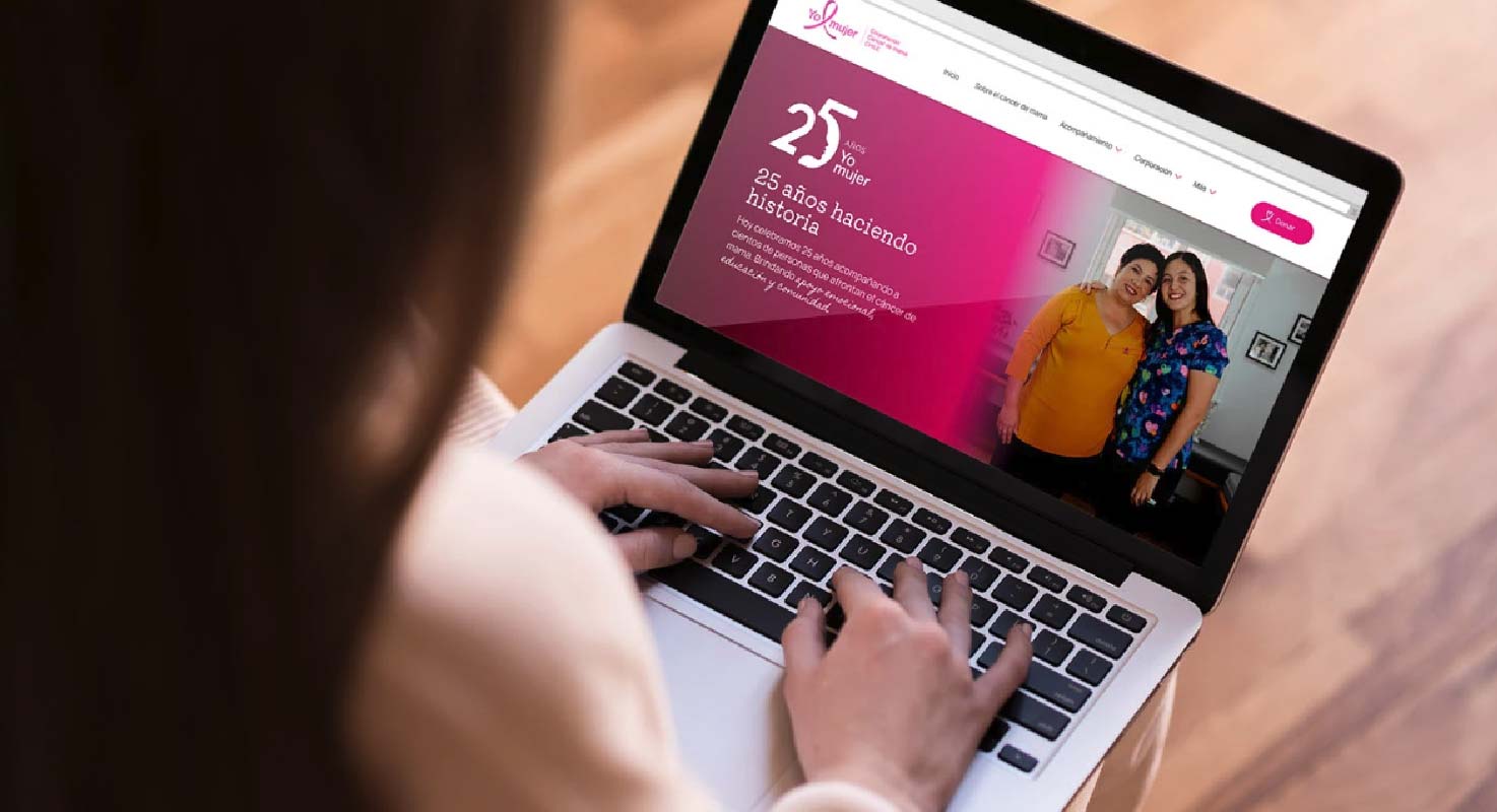 El mismo corazón, una nueva voz. Rediseño sitio web corporación Yo Mujer